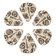 Guitar Pick Set for Bass Acoustic Electric Guitars 6 Pack