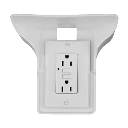 Wall-Mounted Outlet Shelf with Charging Station ABS Plastic