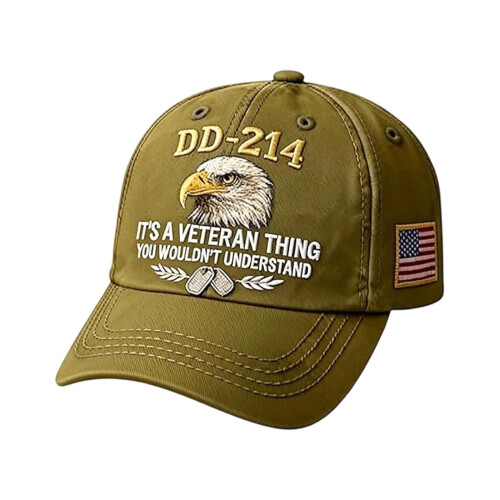 Veteran Pride DD-214 Military Baseball Cap Olive Green