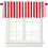 Stripe valances for kitchen cafe red white abstract 54x18 1