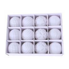 Brown Velvet Flocked Christmas Ball Ornaments 12 PCS