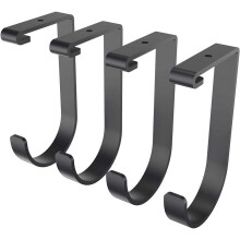 Heavy Duty Storage Hooks Black 4-Pack