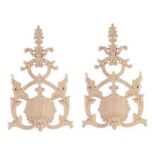 Rubber Wood Carved Applique Vintage Furniture 2 Pack
