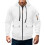 Men's Winter Coat Waterproof Lined Hooded Jacket White 1