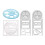 8Pcs Multifunctional Geometric Ruler Measuring Drawing Ruler Plastic Mathematics Tools for Student School Office Supply 2