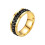 Stainless Steel Rotatable Bottle Opener Ring Gold Black 1