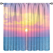 Beach Sunset Curtains Ocean Pink Orange 63x63 inch