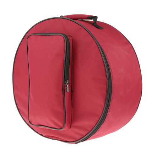 Red Bass Drum Bag Backpack with Shoulder Strap and External