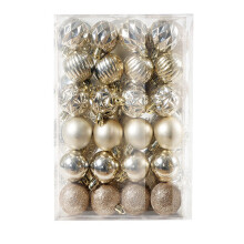 Silver Shatterproof Christmas Tree Ornaments 48PCS