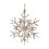 Beige Wrought Iron Snowflake Ornament with Sequins 6x6x1 1