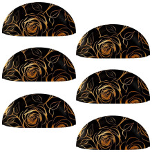 Cup Drawer Pulls Gold Rose Flower Shell Shape 6 pcs