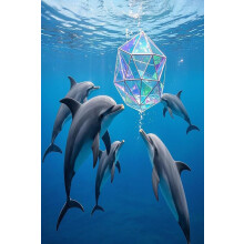 Wooden Dolphin Pod Puzzle Adult 1000-Piece
