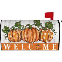 Pumpkin Mailbox Cover Autumn Harvest 21x18 inch