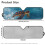 Foldable Windshield Sun Shade Ocean Turtle Print for Jeep 7