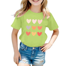Girls Knot Tunic Top Button Front Short Sleeve Casual Tee