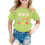 Girls Knot Tunic Top Button Front Short Sleeve Casual Tee 1