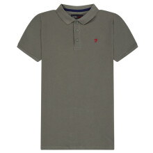 (14-15 Years, Green) Farah Boys Bugsworth Embroidered Short-Sleeved Polo Shirt