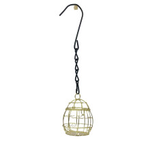 Black and Gold Metal Birdcage Feeder Spherical