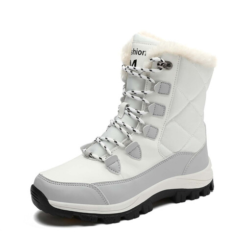 Men's Snow Boots Size 13 White Chukka Snip Toe