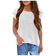 Girls Knot Tunic Top White L