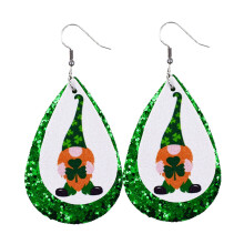Women's Green Drop-Shaped St. Patrick's Day Earrings