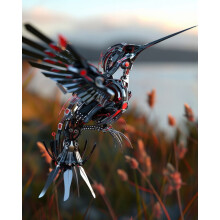 Futuristic Robotic Hummingbird Wooden Puzzle 300 Pieces