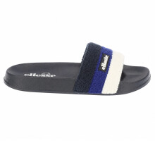 (9 UK, Navy/Blue) Ellesse Mens Triple Stripe Terrycloth Open Toe Slides