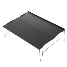 Grey Aluminum Alloy Camping Table Foldable Portable 1 Set