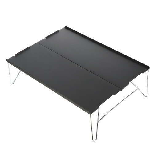 Grey Aluminum Alloy Camping Table Foldable Portable 1 Set