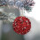 Teal sequin Christmas tree ornament 80mm foam with pearls 1