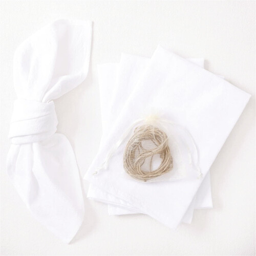 White Cotton Cloth Napkins 30x30cm 8-Pack