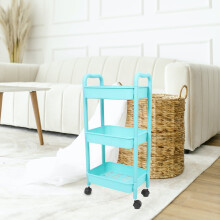 Movable Rolling Organizer Rack 3-Tier Multi-Purpose Shelf