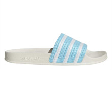 (12 UK, Bliss Blue) Adidas Mens Adilette Striped Sliders