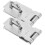 Soimiss Silver Plated Padlock Latch 2 pcs 4