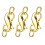 Figure Eight Lobster Clasp Lock 3PCS Silver Gold Necklace 1