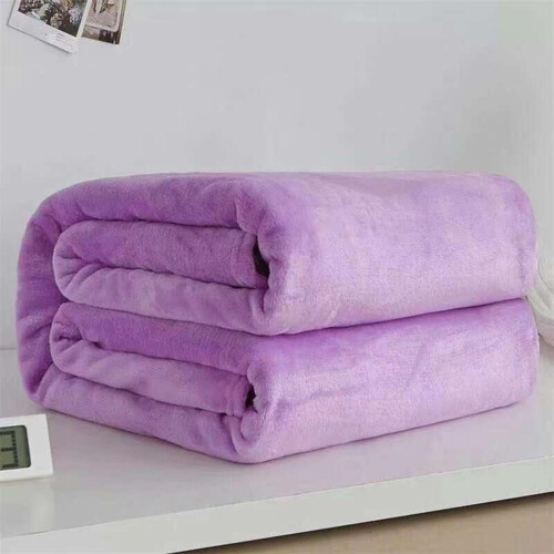 Purple Fleece Blanket Solid Color 70x100 cm
