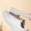Shoe Brush Hard Bristle Blue White Plastic with Hanging Hole 1