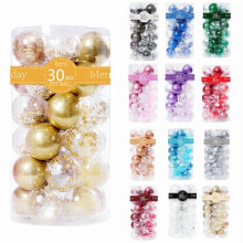 Christmas Balls Ornaments Gold Plastic 30 pcs