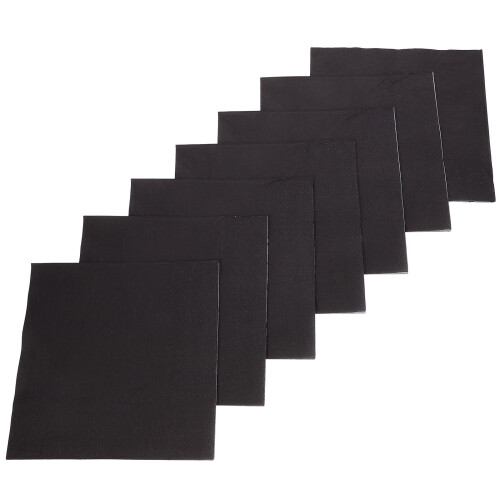 Black Cocktail Napkins Double Layered 100 Pack