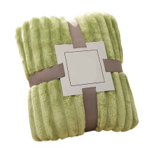 Green Raschel Blanket Soft Thick Double Layer 40x60 Inches