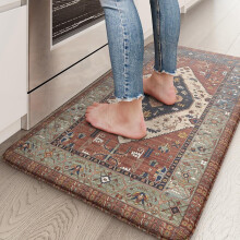 Anti-Fatigue Kitchen Mat Vintage Red 17.3 x 29 inches