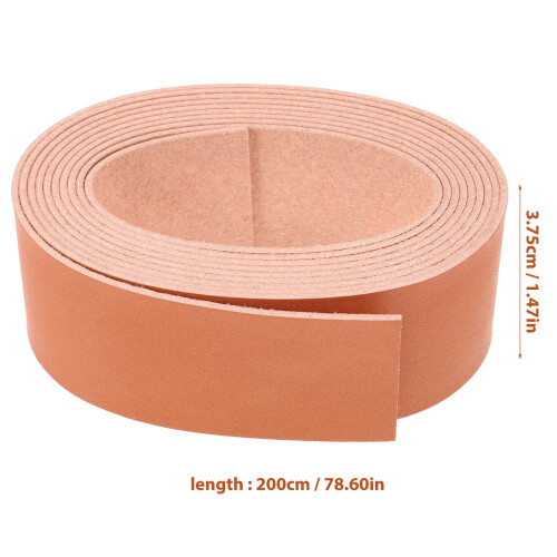 Leather Strap DIY Art Strip for Bag Making Light Brown 1