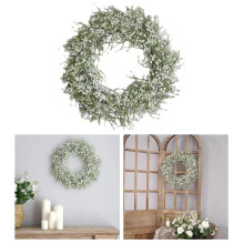 White Baby's Breath Wreath 15.7 inch All-Season Floral