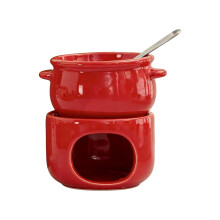 Sweet Fondue Mug Ceramic Chocolate Melting Cup with Candle