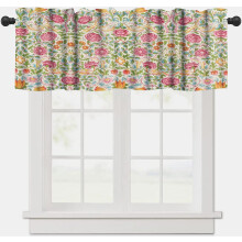 Floral Kitchen Valance William Morris Rose Birds Pink