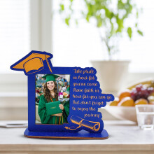 Desktop Photo Frame Blue 6.5 x 7.9 inches