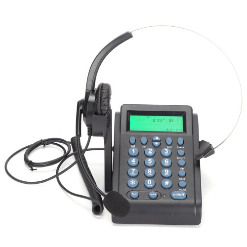 HT910 Wired Call Center Phone with Omnidirectional Headset