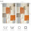 Boho Kitchen Curtains Orange Beige Grey 27.5x39 inch 3