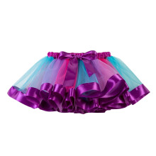 Girls Ballet Tutu Skirt Grey Purple L