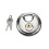 Stainless Steel Round Cake Lock Chain Padlock with Copper 2